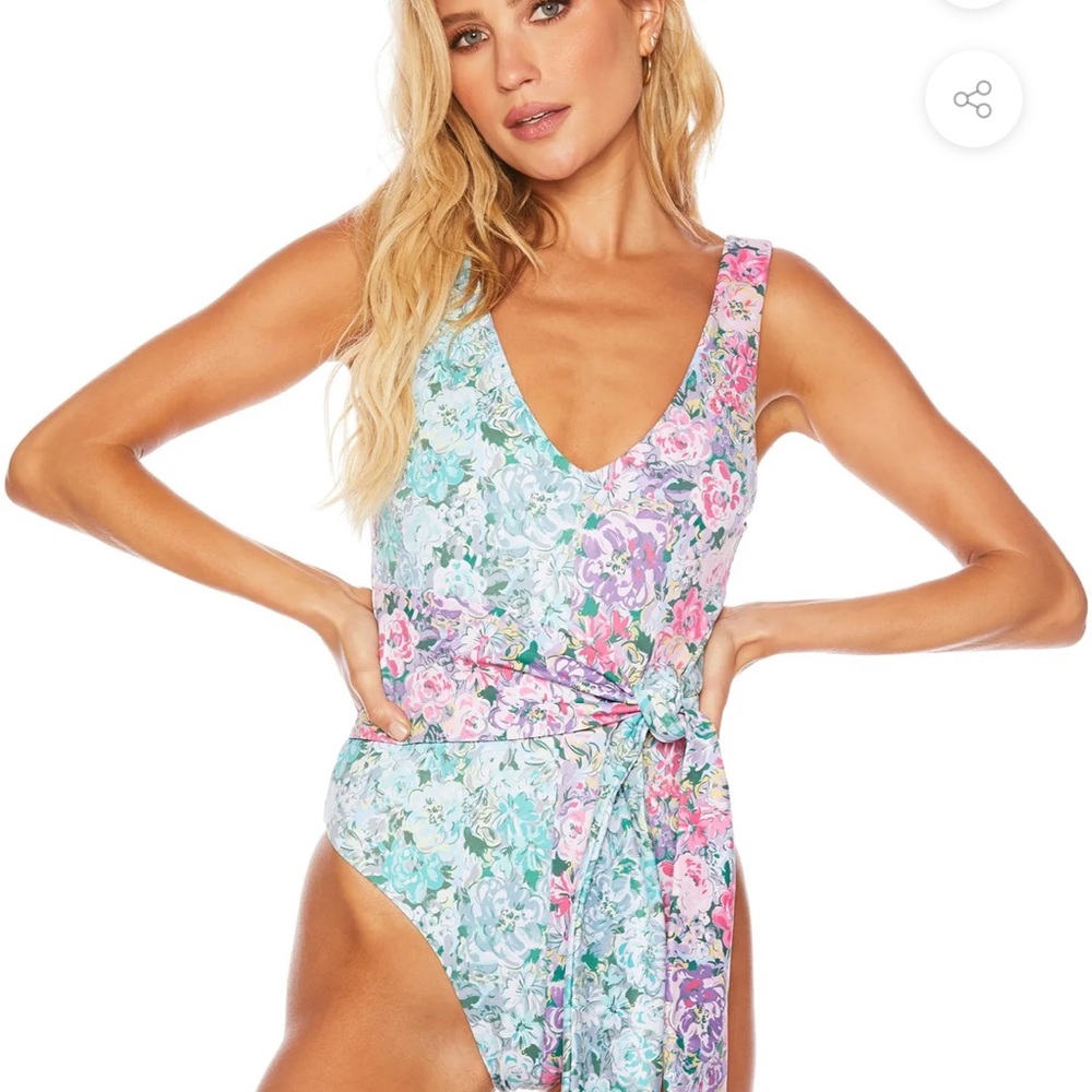Beach Riot Pastel Floral One Piece Swimsuit